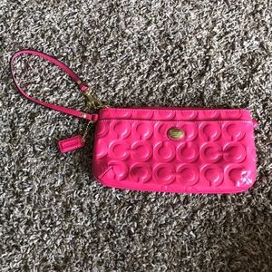 Coach pink carry wallet